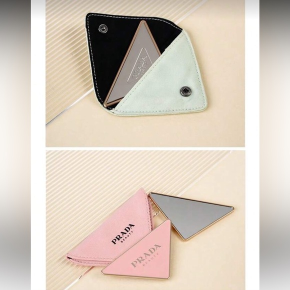 Prada Gold Triangular Compact Mirror - Picture 2 of 2